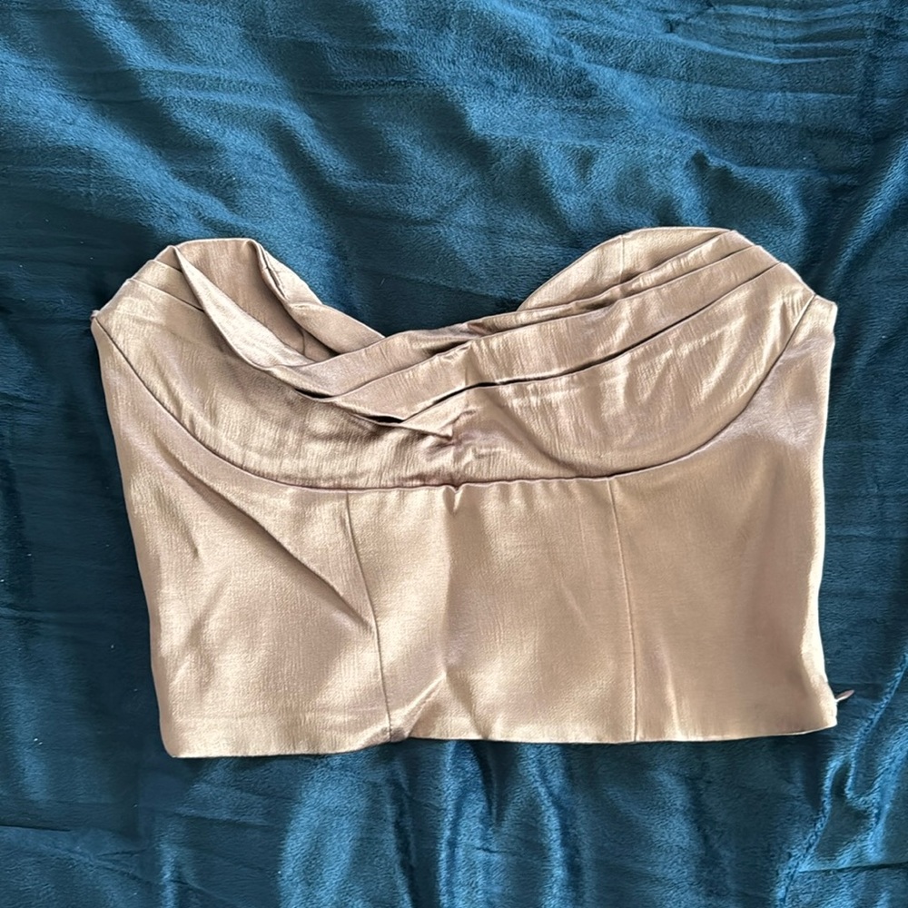 ZARA CORSET TOP, COLOR ROSE GOLD